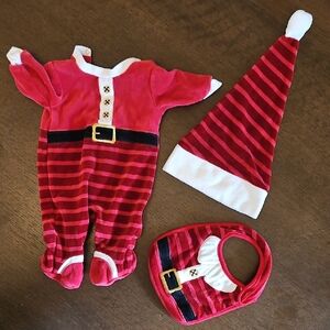 Petit Lem Red and White Santa Matching Set